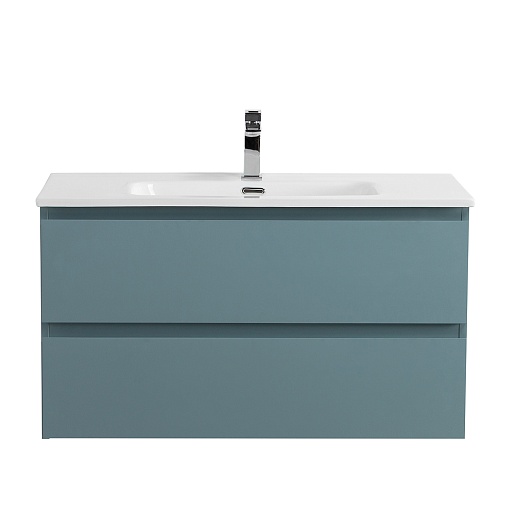 BelBagno Тумба с раковиной Kraft 80 подвесная Голубой матовый – картинка-7